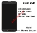 Original Complete set LCD Silver Samsung SM-G903F Galaxy S5 Neo (Display+LCD+Touchscreen digitizer)