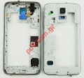 Original middle cover (DUAL SIM) Samsung Galaxy S5 G900F Silver White
