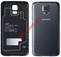 Γνήσιο καπάκι μπαταρίας φόρτισης Samsung Black Galaxy S5 SM-G900F (EP-CG900IWEGWW) σε μαύρο χρώμα EU BLISTER