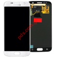 Original set LCD White Samsung SM-G930F Galaxy S7 front cover with touch screen and display