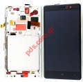 Original Complete LCD set Silver Nokia Lumia 830 Front with touchscreen digitizer (RM-984)