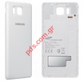Original Samsung back Cover EP-CG850IWE for Wireless Charging White for G850 Galaxy Alpha (EU Blister)
