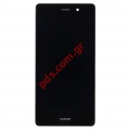 Complete set (OEM) LCD Huawei P8 Lite Black ALE-L21 (Frame + Touch Screen + Display Glass).