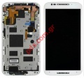 Set lcd Display (OEM) White Motorola Moto X 2nd Gen XT1092 (Touch Screen Digitizer + Frame)