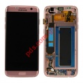 Original set LCD Pink Gold Samsung SM-G935F Galaxy S7 Edge front cover with touch screen and display (Delivery time: When is available within 3 - 7 business days).