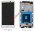 Original front cover with touch screen and LCD display LG K500N X Screen White 