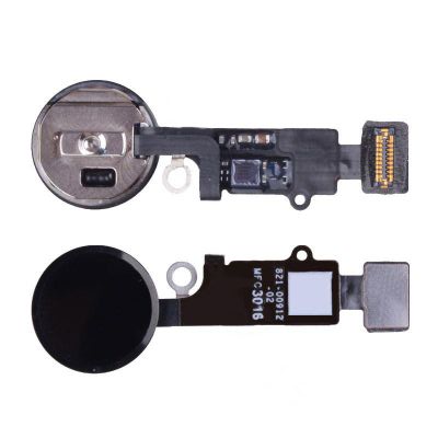  (OEM) iPhone 7 (4.7) Home Black with flex cable    (w/ Fingerprint Scanner) 