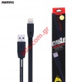 Cable (COPY) USB Remax Fast Charging cable iPhone 5s, 5c, 6,6 Plus, iPad Air, iPad mini (8-pin) RC-001i Black (1 METER)