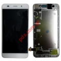 Set LCD (OEM) Huawei Y6 Honor (4A in China) White with Frame front cover touch screen digitizer