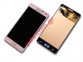 Original Display LCD Samsung SM-A500F Galaxy A5 Pink color with touch screen.