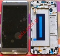    LCD Silver LG K580 X Cam front cover with touch screen and display   