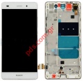 Set (OEM) LCD Huawei P8 Lite white (ALE-L21) Front cover+Touch Screen + Display Glass.