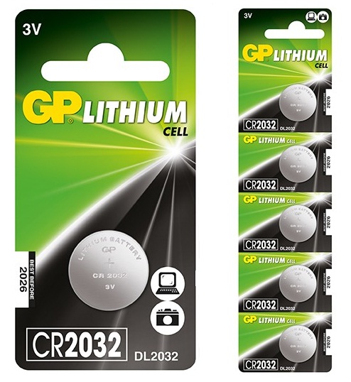   GP CR2032 3V Lithium Blister.