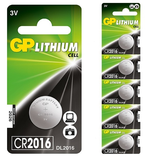   GP CR2016 3V Lithium Blister.