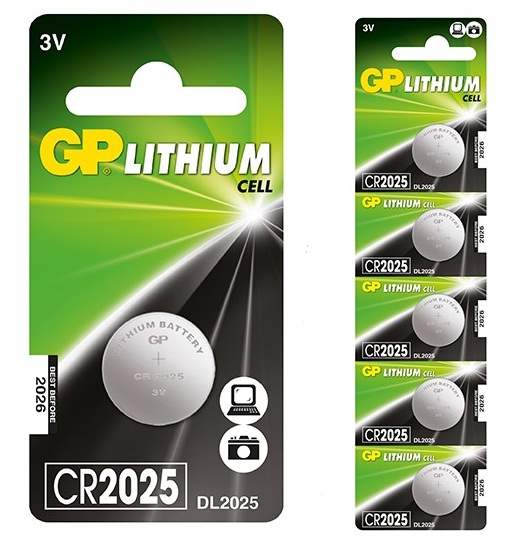 Battery Lithium GP CR2025 3V Lithium Blister 1 pcs.