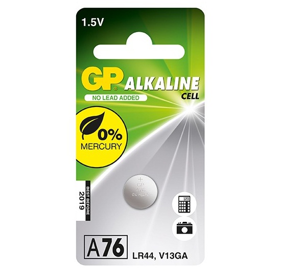  GP LR44 1.5V Alkaline 110mah Blister.