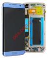    LCD Blue Samsung SM-G935F Galaxy S7 Edge    (    3~5 ) 
