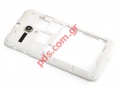 Original back main cover frame Alcatel OT 5038D Pop D5 Dual SIM white 