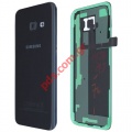 Original Battery Cover Black Samsung SM-A520F Galaxy A5 (2017) including Camera Lens, Adhesive Foil.