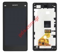 Original Complete LCD Set Black Sony D5503 Xperia Z1 Compact, D5788 Xperia J1 Compact (Front cover with LCD and touch screen digitizer panel).