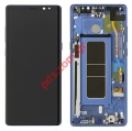   LCD set Blue Samsung N950 Galaxy Note 8 (Service Pack)    Display withTouch screen digitizer frame Unit   
