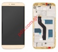 Complete Display LCD (OEM) Gold Huawei G8 (RIO-L01) NO/BATTERY Frame with Touchscreen digitizer 