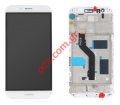  LCD White (OEM) Huawei G8 (RIO-L01)    (Frame with Display Touchscreen digitizer NO/BATTERY)