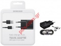 Original travel charger set Type-C Samsung EP-TA20EBE + ECB-DU4EBE USB Black (EU Blister)