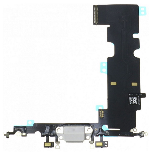  Flex Cable (OEM) White iPhone 8 Plus Charging port   