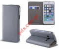 Case Flip Book Samsung J330F Galaxy J3 (2017) Wallet Magnet Grey Steel