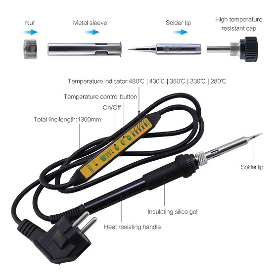 Soldering Iron BEST-102C Welding Adjustable Temperature with Switch