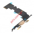 Ταινία Flex Cable (OEM) Gold iPhone 8 (4.7) Charging port σε χρυσό χρώμα 