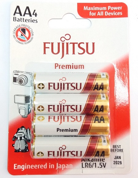   Fujitsu LR06 AA PREMIUM Pack 4P (1.5V - Type AA / LR06 Pack of 4 pcs)