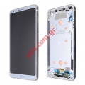 Original complete set LCD LG H870 G6, H870DS G6 Dual silver with front cover with touch screen