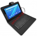 Case book with keyboard for Tablet 10.1 inch Black