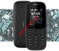   Nokia 105 Dual Sim Black (NOKIA 105 / 2017)   &  