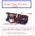   Board Xiaomi Redmi Note 4 Wide Version MEDIATEK CPU MicroUSB Charging connetor port