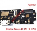   Xiaomi Redmi Note 4x Narrow Version MEDIATEK X20 CPU MicroUSB Charging connetor Board port (   20-30 )