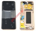 Original LCD set Gold Samsung Galaxy S9 G960F front cover with touch screen digitizer