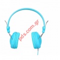 Ακουστικά κεφαλής Hoco Manno W5 Stereo 3.5mm blue σε γαλάζιο χρώμα  BOX