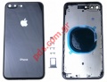Πίσω καπάκι (OEM) Black iPhone 8 Plus W/PARTS σε μαύρο χρώμα με εξαρτήματα