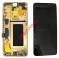    LCD Gold Samsung G965F Galaxy S9 PLUS front cover with display touch screen   