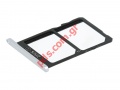    DUAL SIM Tray White/Silver Nokia 5 (TA-1053)    (DUAL SIM Card tray holder).