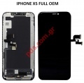 Set LCD (OEM) iPhone XS (5.8 inch) A2097 Full Touch Screen Digitizer with frame (CONFIRM VERSION 4 or 6)