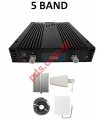 Power booster repeater GSM Redutelco PentaBand 900/1800/2100/2500/2700MHz (Vodafone-Wind-Cosmote-3G/4G/5G)