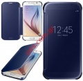 Original case book clear view Samsung S6 G920 (EF-ZG920BBE) Blue BLISTER