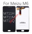 Set LCD (OEM) Black Meizu M6 5.2 inch M711H, M711M, M711Q Touch Screen Digitizer