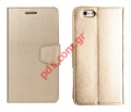 Case flip book Fancy Wallet iPhone 6, 6s (4.7 inch) Gold
