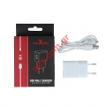 Travel charger MAXLIFE 2A/2200V 2 pcs BOX (Cable+Adaptor)
