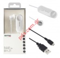   Clip Bluetooth SENSO BH21 Magnetic Mono White       headset clip ()